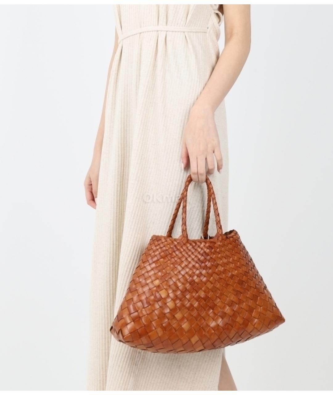 Dragon Diffusion Коричневая кожаная сумка тоут, фото 4