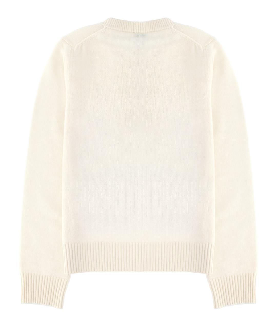 GANNI Белый шерстяной джемпер / свитер, фото 2
