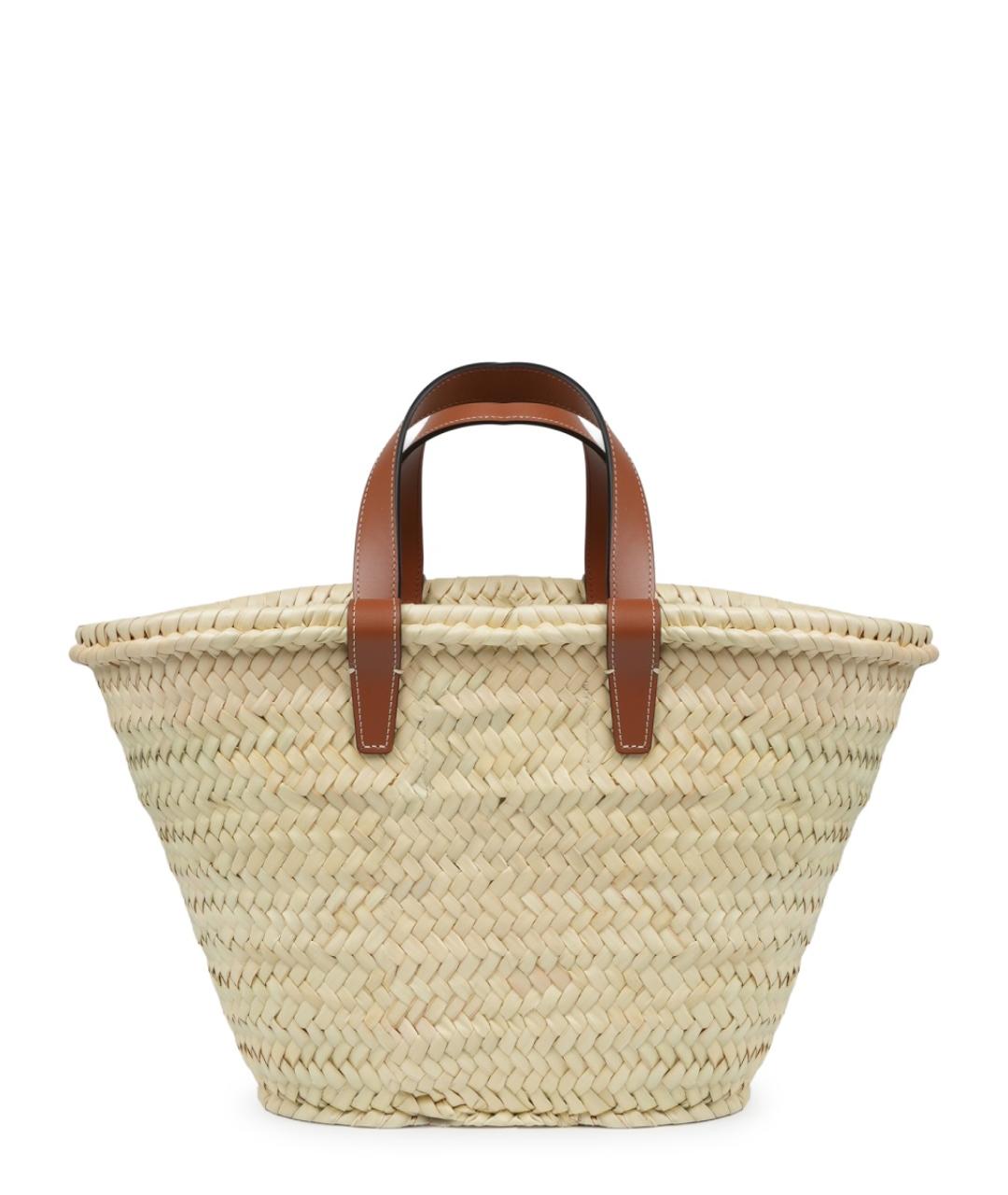 CELINE Бежевая пелетеная сумка тоут, фото 2