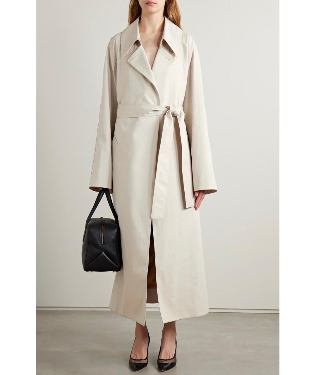 KHAITE Бежевый хлопковый тренч/плащ, фото 2