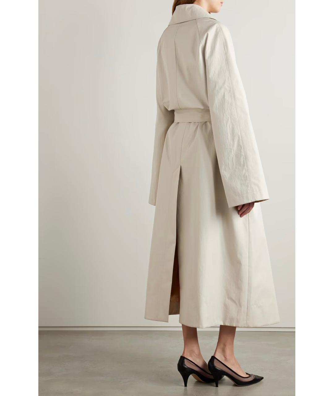 KHAITE Бежевый хлопковый тренч/плащ, фото 4