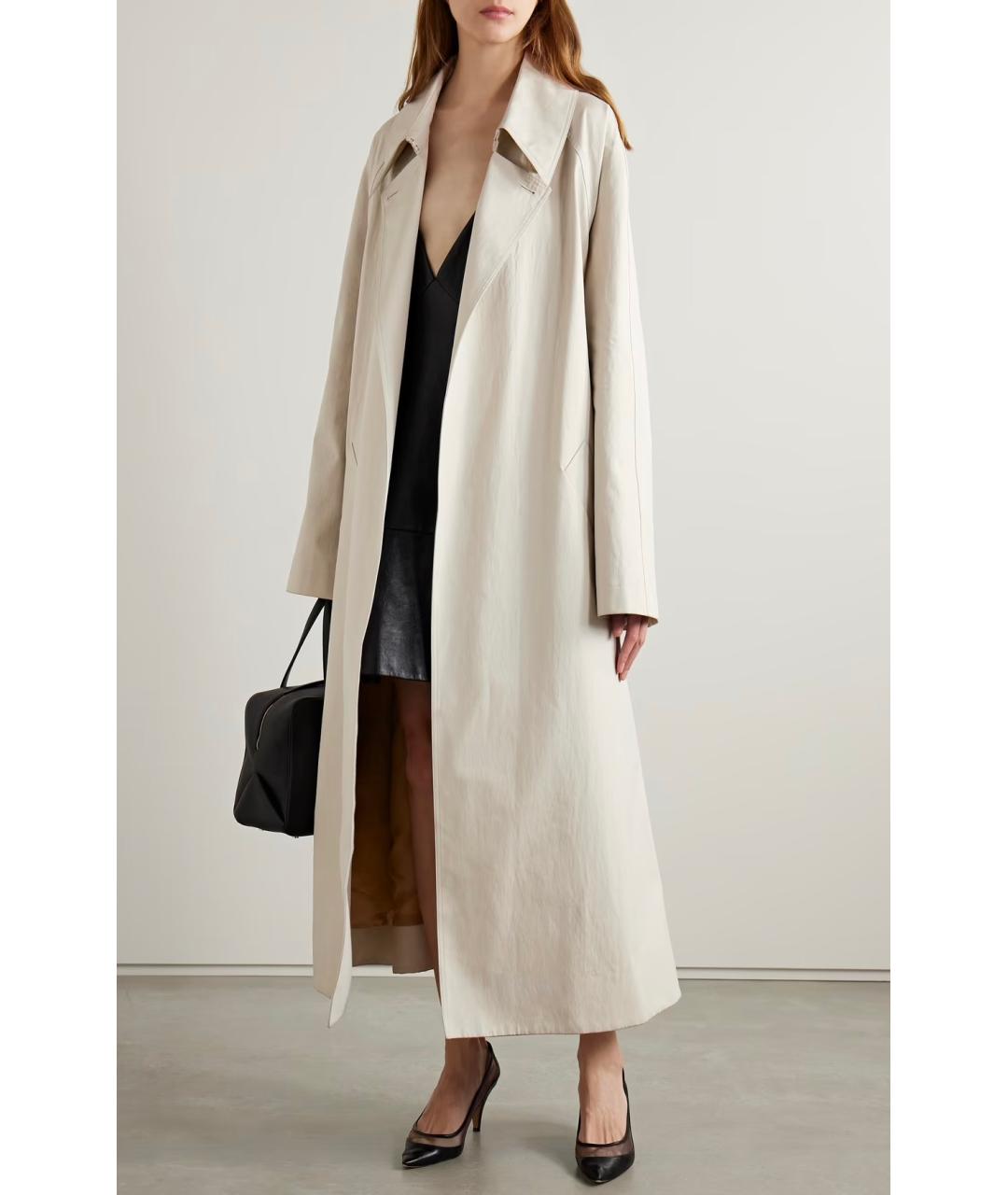 KHAITE Бежевый хлопковый тренч/плащ, фото 3