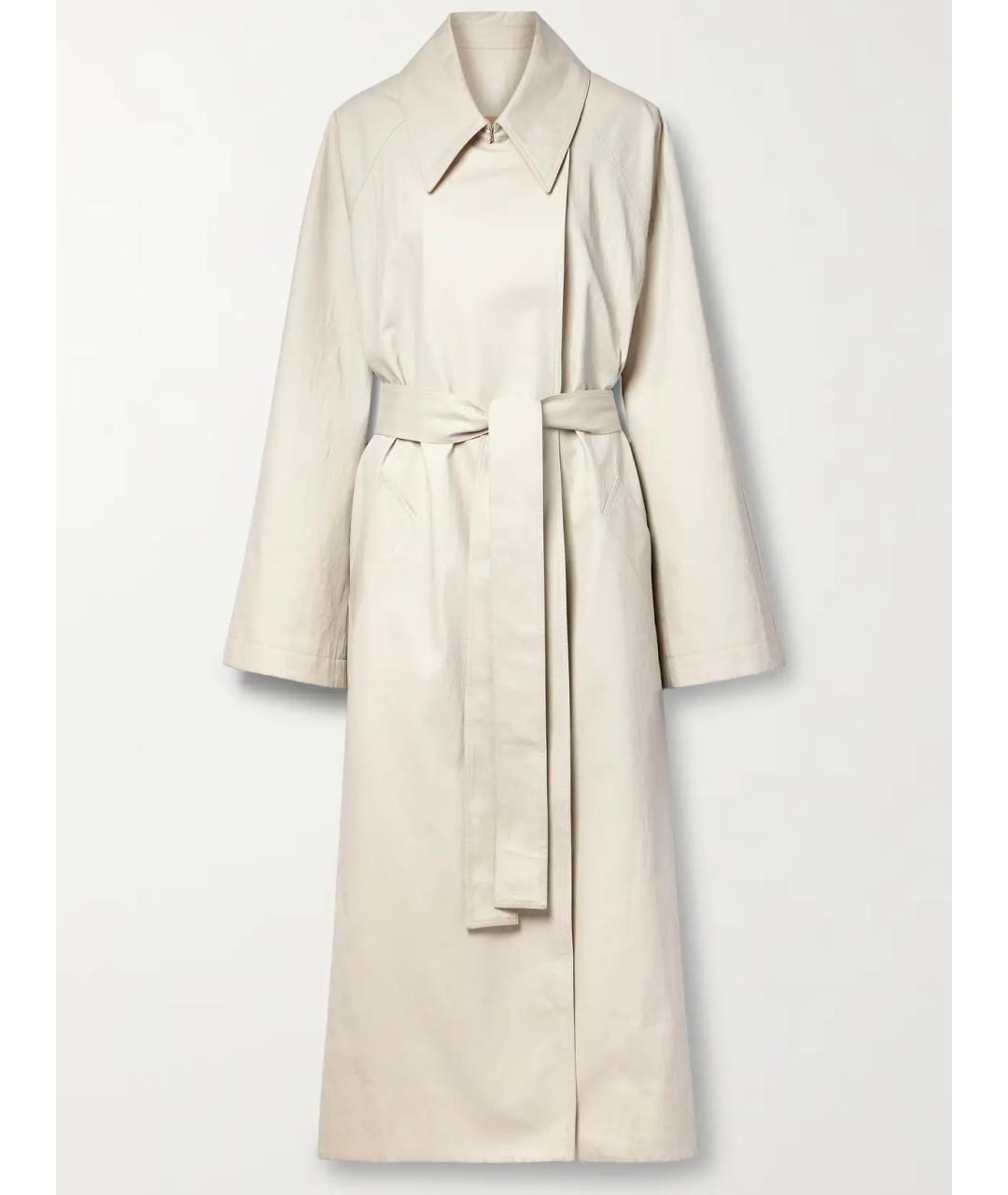 KHAITE Бежевый хлопковый тренч/плащ, фото 9