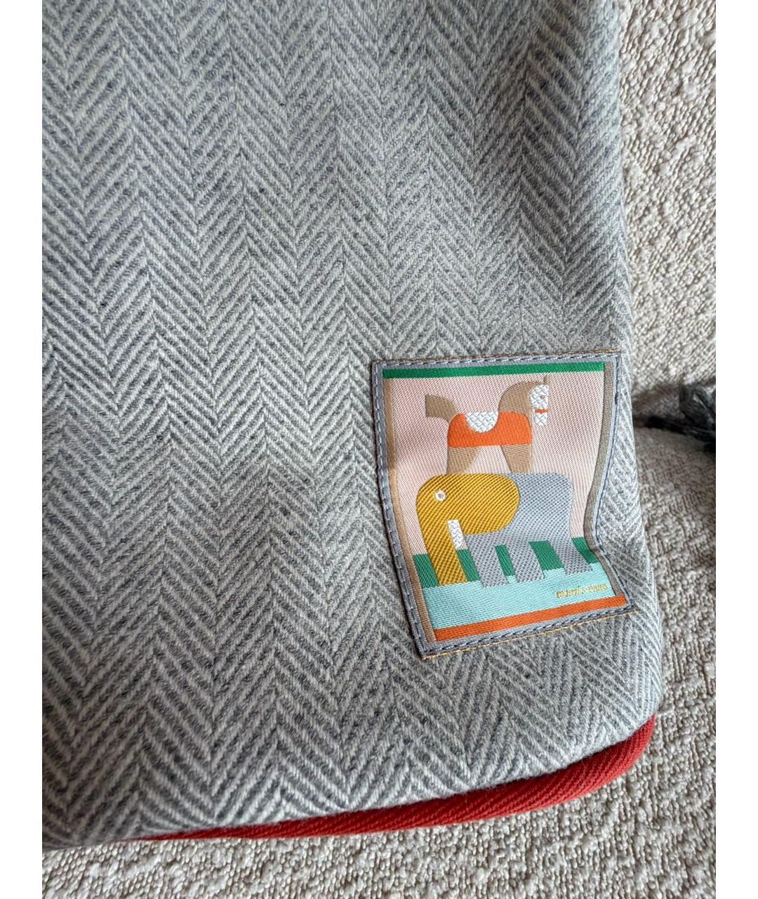 HERMES Серый хлопковый рюкзак, фото 4