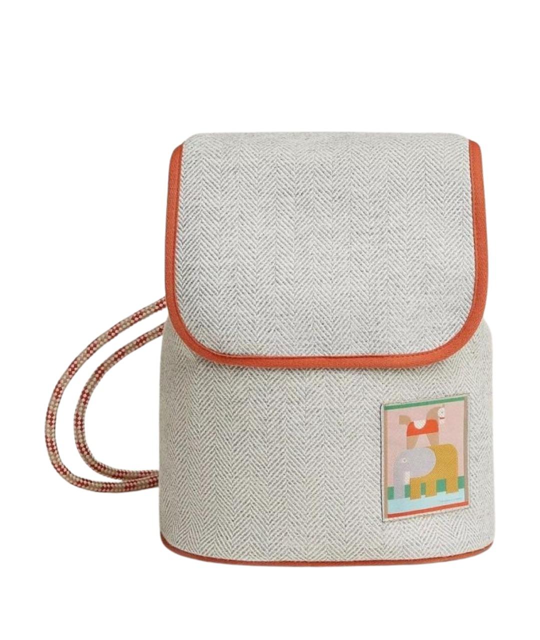 HERMES Серый хлопковый рюкзак, фото 1