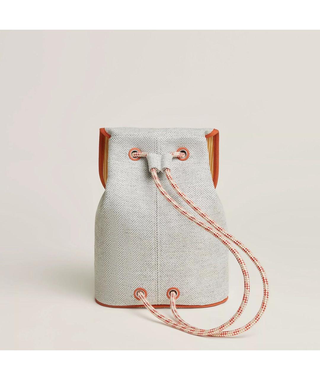 HERMES Серый хлопковый рюкзак, фото 2