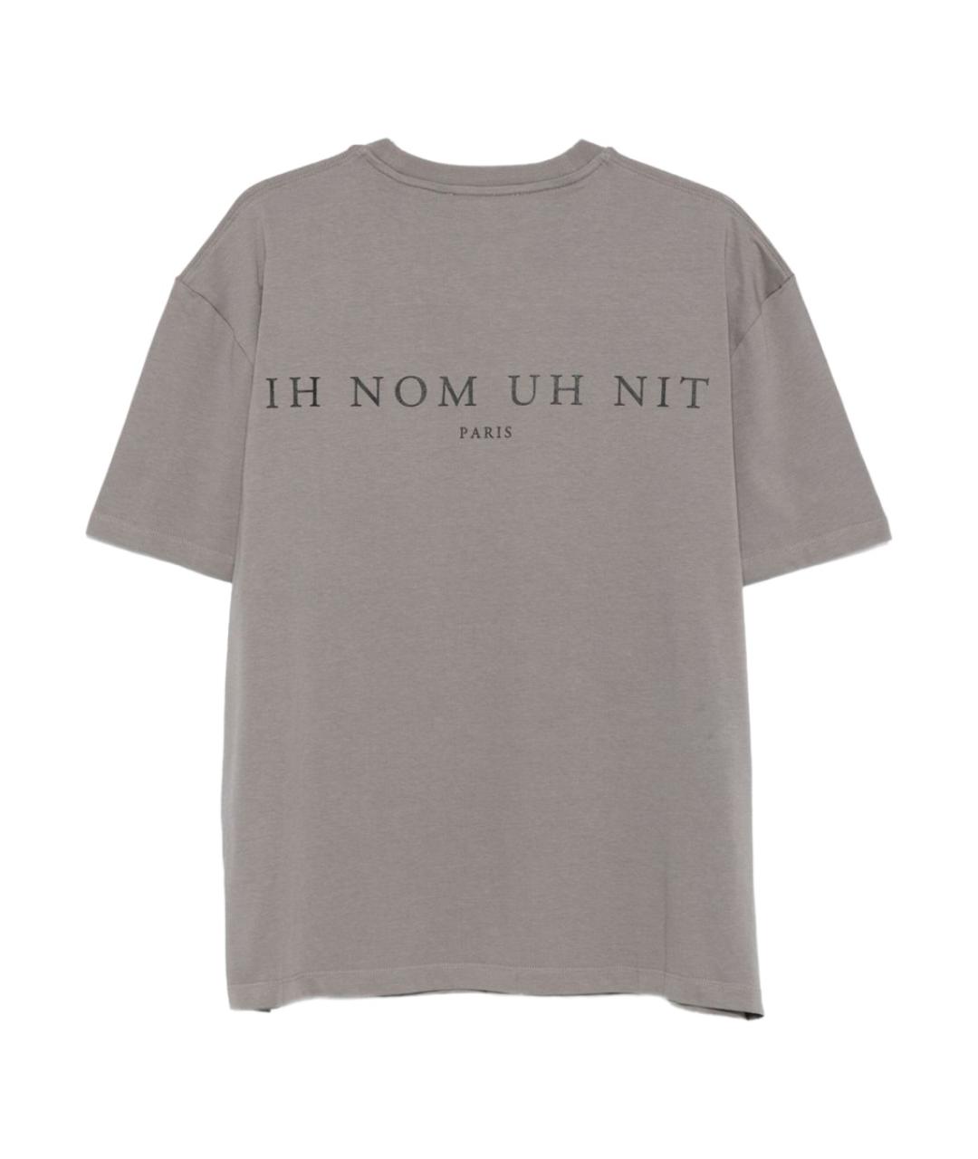 IH NOM UH NIT Серая хлопковая футболка, фото 2