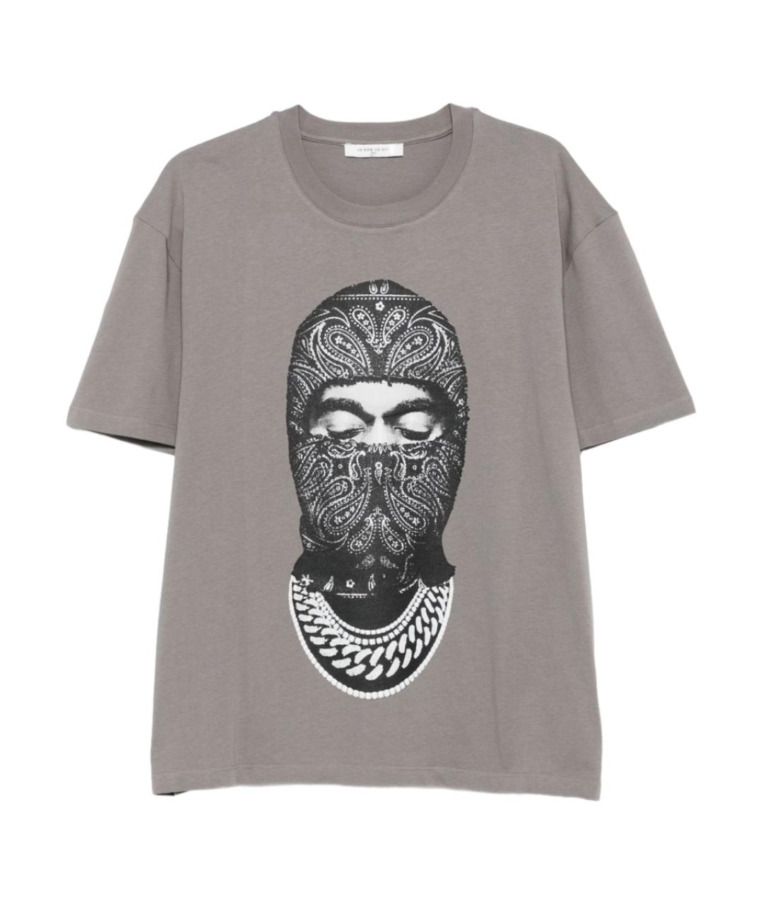 IH NOM UH NIT Серая хлопковая футболка, фото 1