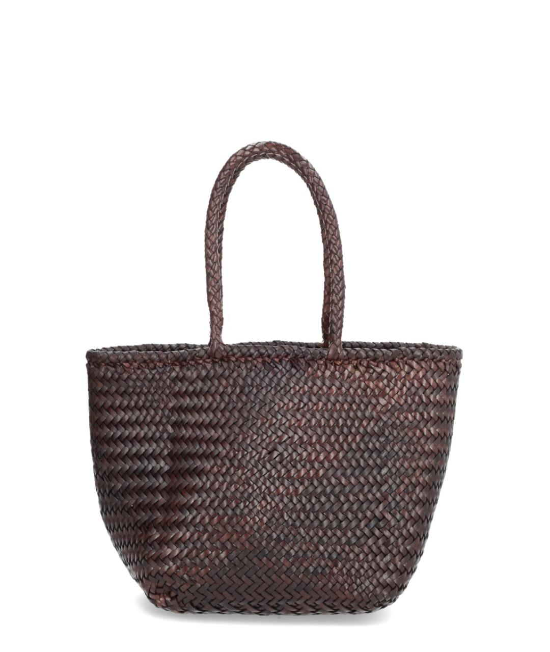 Dragon Diffusion Коричневая кожаная сумка тоут, фото 1