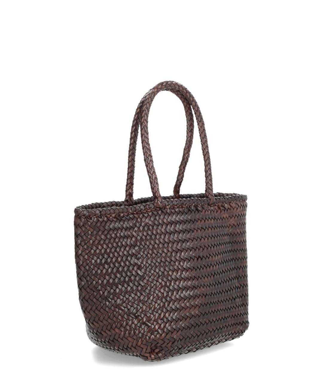 Dragon Diffusion Коричневая кожаная сумка тоут, фото 2