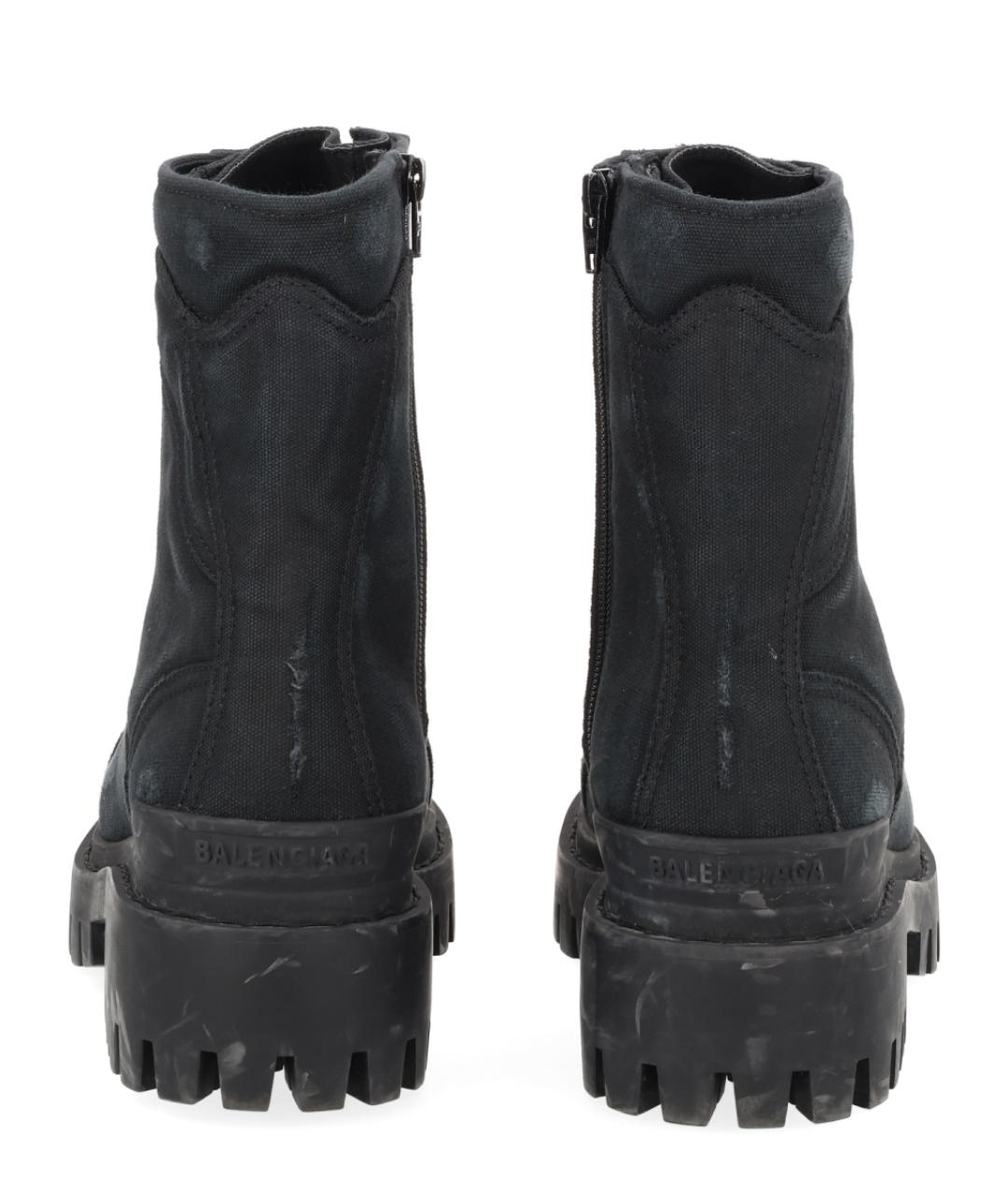 BALENCIAGA Черные текстильные высокие ботинки, фото 4