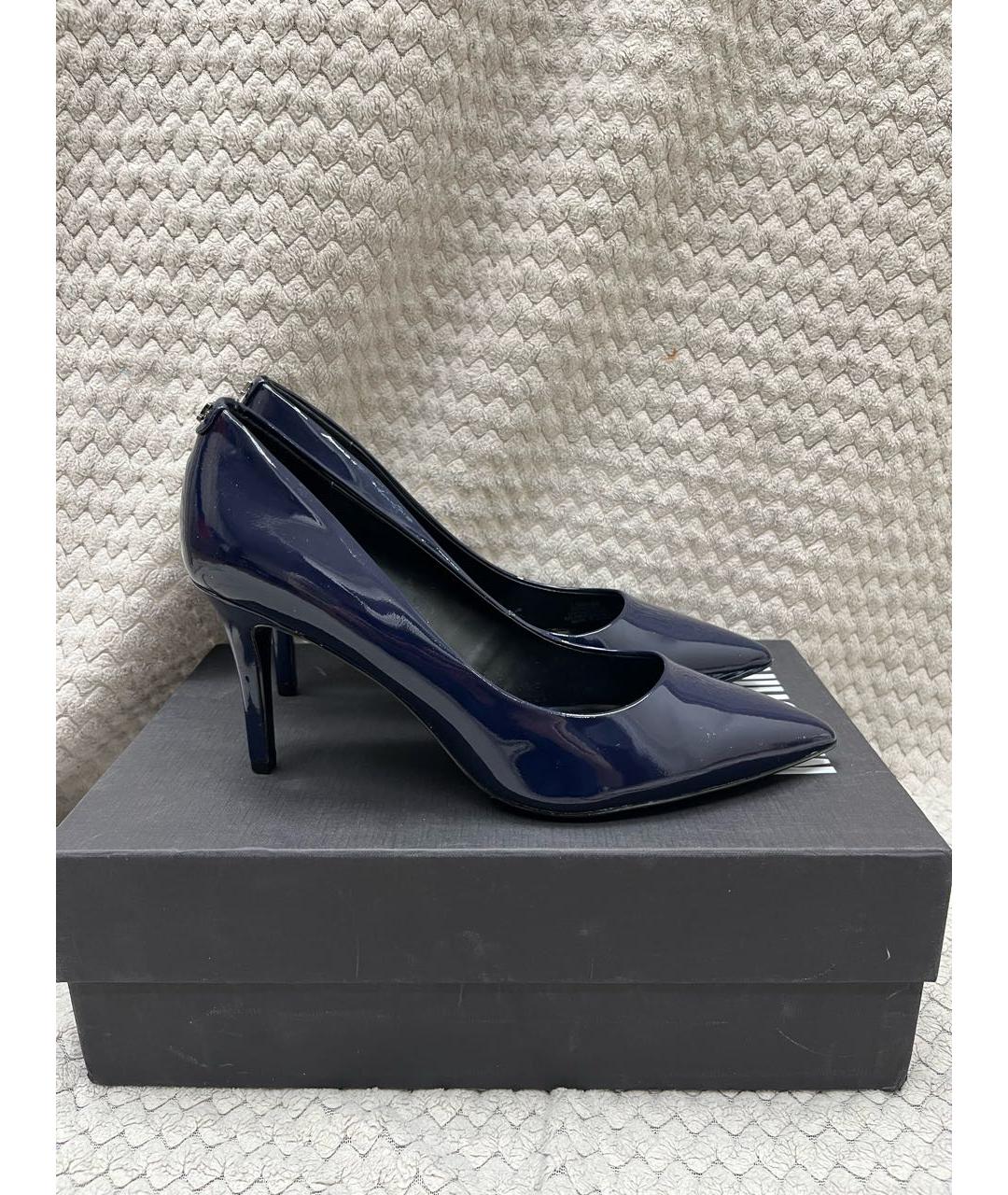 KARL LAGERFELD Темно-синие туфли из лакированной кожи, фото 5