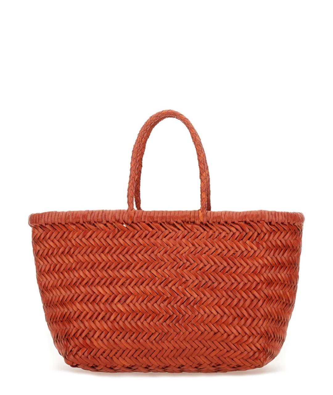 Dragon Diffusion Оранжевая кожаная сумка тоут, фото 1