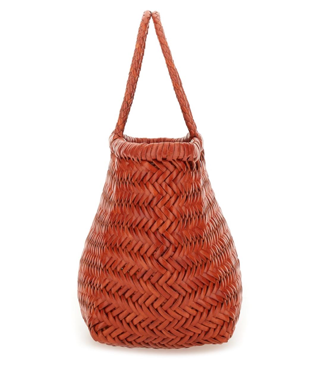 Dragon Diffusion Оранжевая кожаная сумка тоут, фото 2