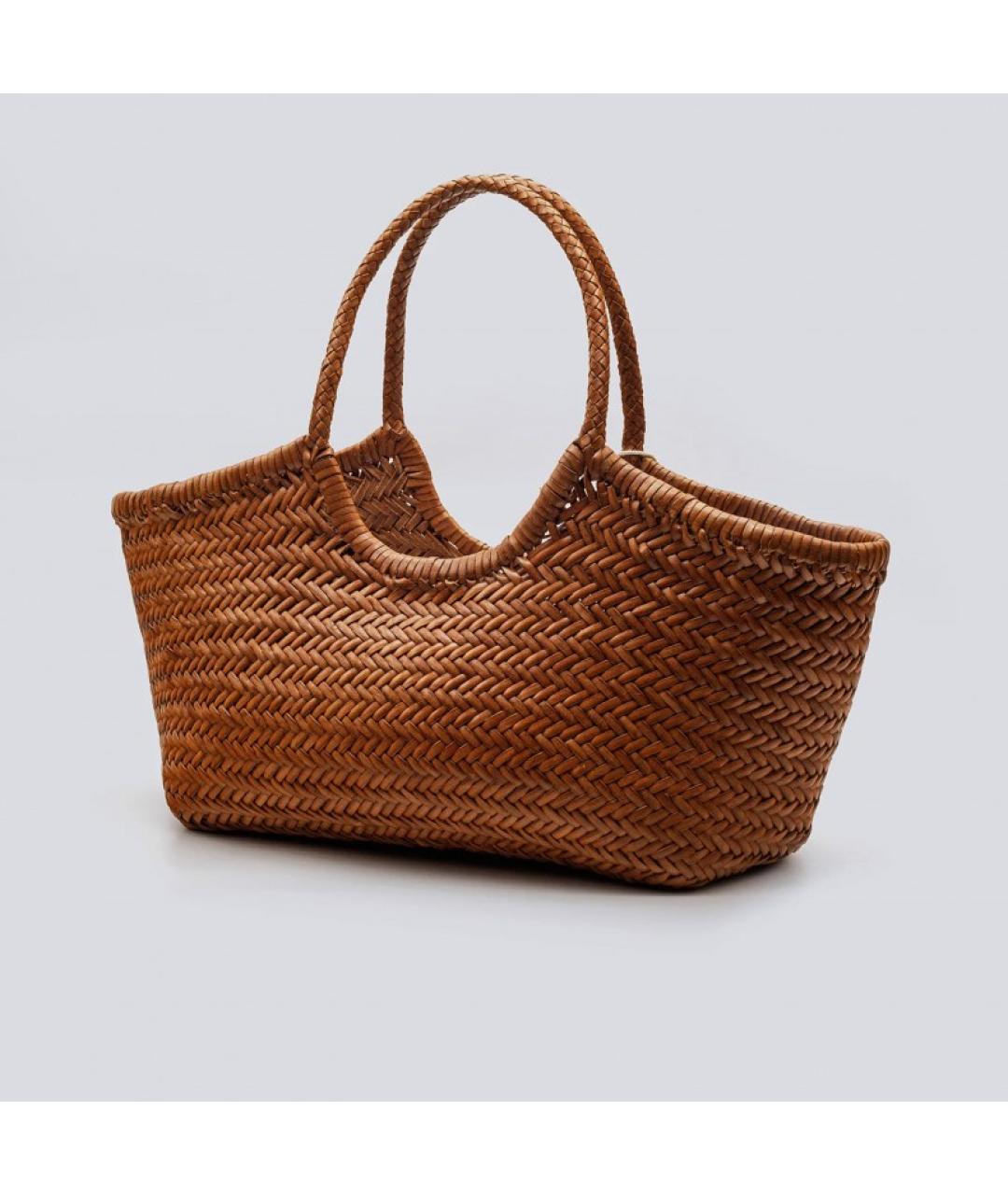 Dragon Diffusion Коричневая кожаная сумка тоут, фото 2