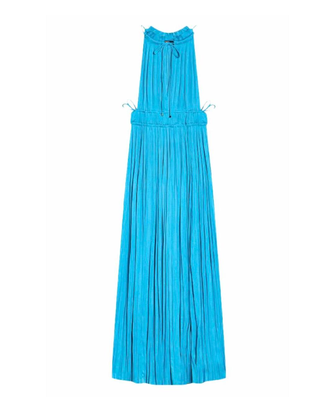 TWIN-SET Голубое полиэстеровое вечернее платье, фото 10