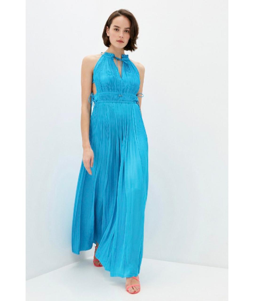 TWIN-SET Голубое полиэстеровое вечернее платье, фото 2