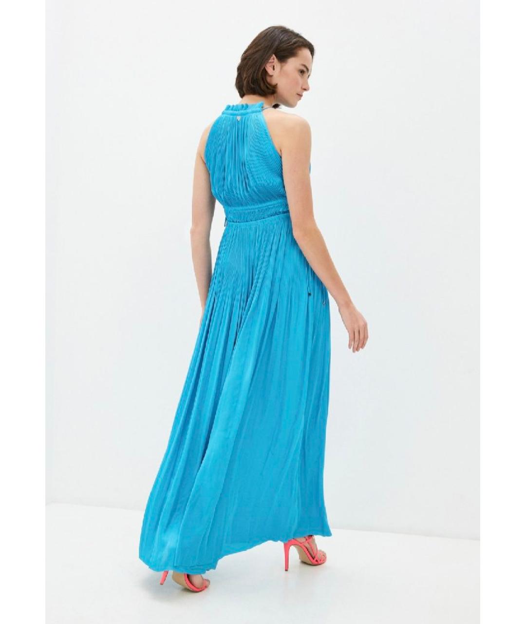 TWIN-SET Голубое полиэстеровое вечернее платье, фото 4