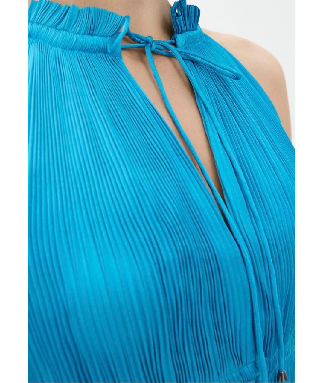 TWIN-SET Голубое полиэстеровое вечернее платье, фото 5