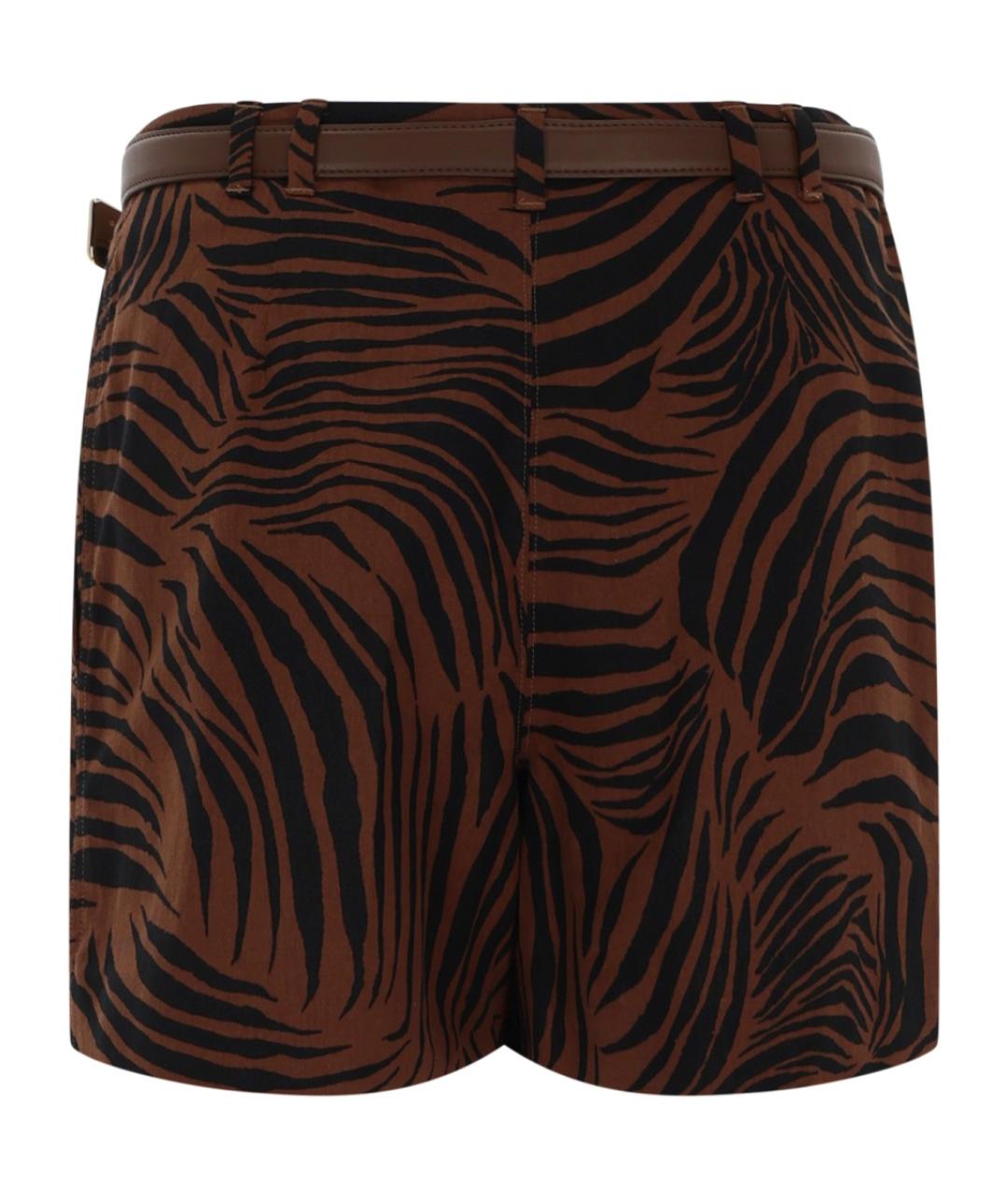 MAX MARA Коричневые хлопковые шорты, фото 2