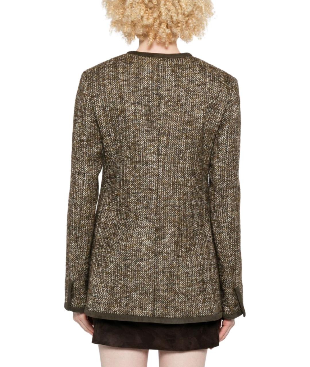 GOLDEN GOOSE DELUXE BRAND Коричневый шерстяной жакет/пиджак, фото 3