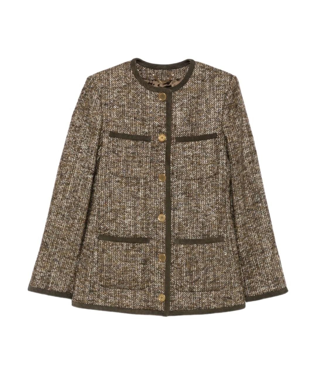 GOLDEN GOOSE DELUXE BRAND Коричневый шерстяной жакет/пиджак, фото 1