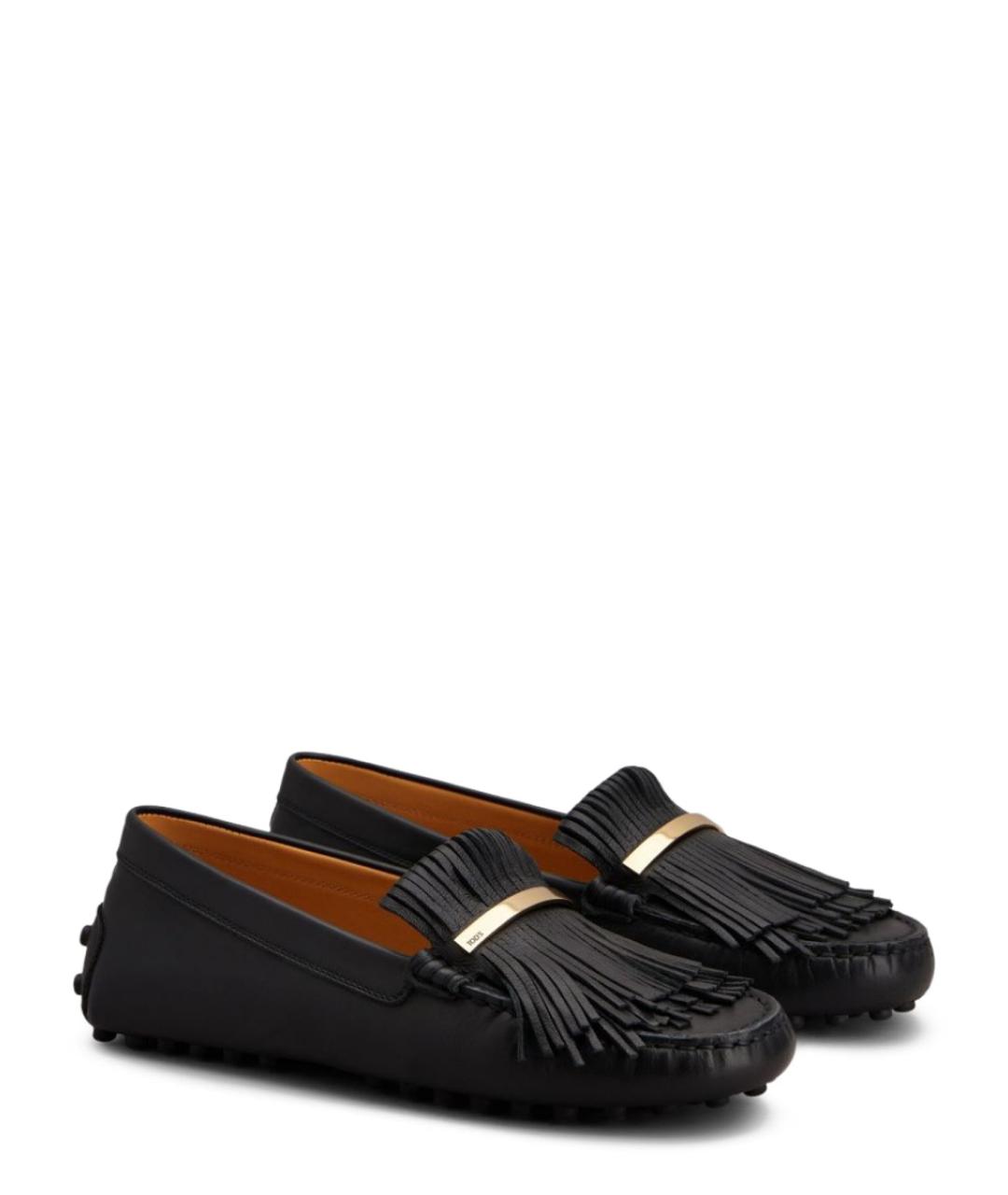 TOD'S Черные кожаные мокасины, фото 3