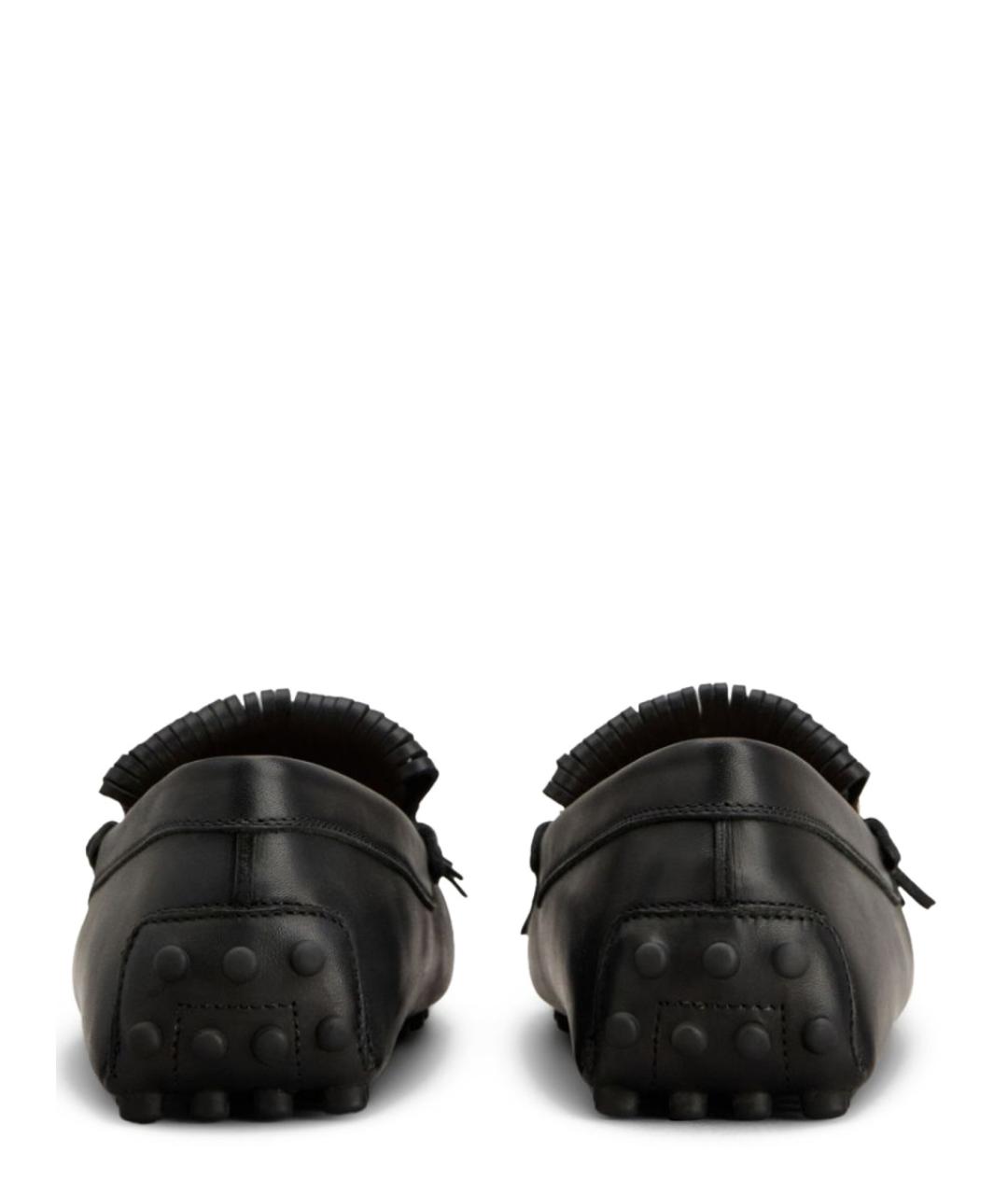 TOD'S Черные кожаные мокасины, фото 4