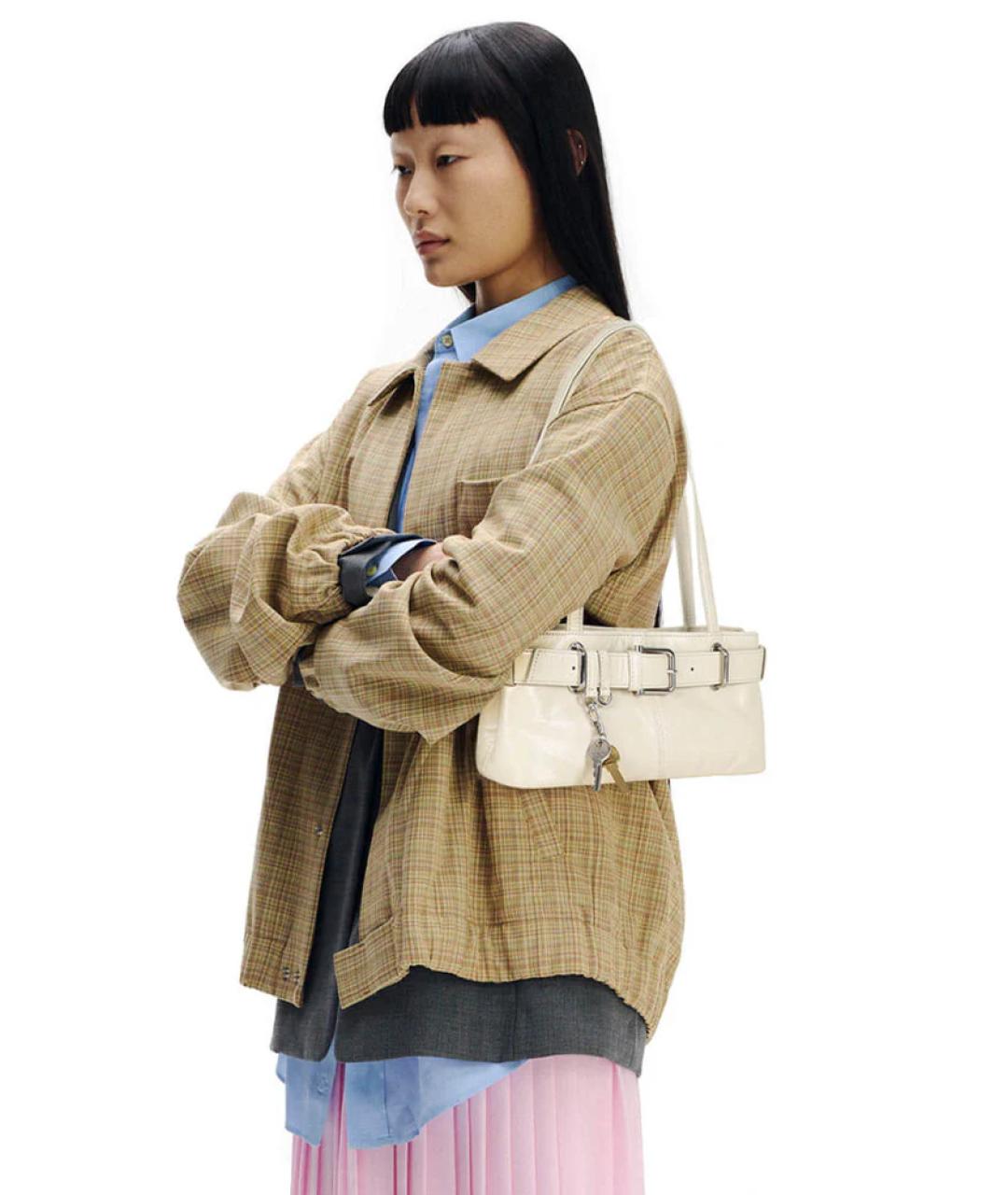 OSOI Белая кожаная сумка через плечо, фото 6