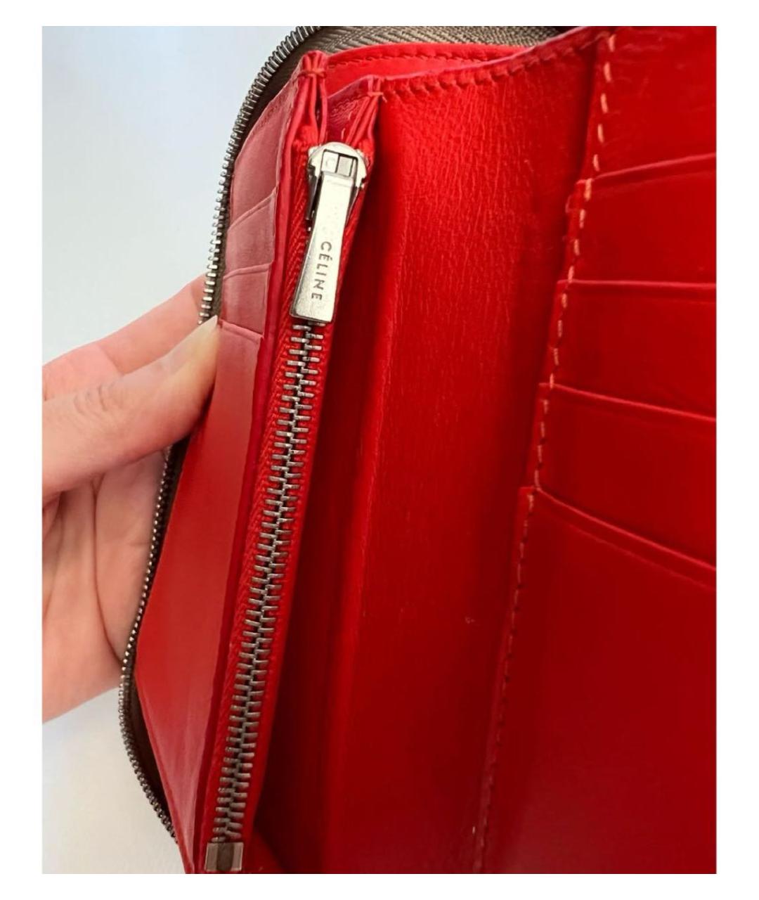 CELINE Бежевый кожаный кошелек, фото 7