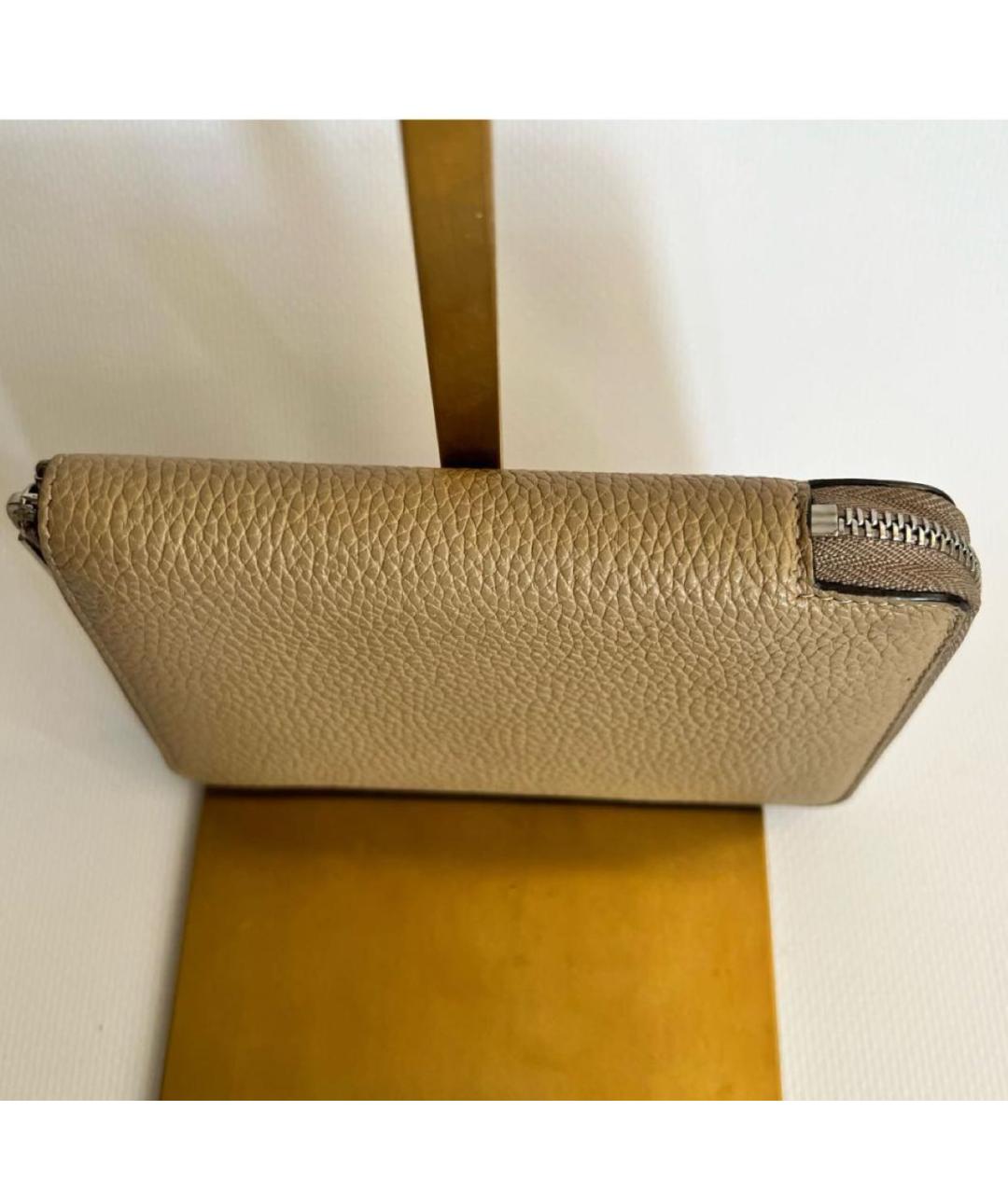 CELINE Бежевый кожаный кошелек, фото 2
