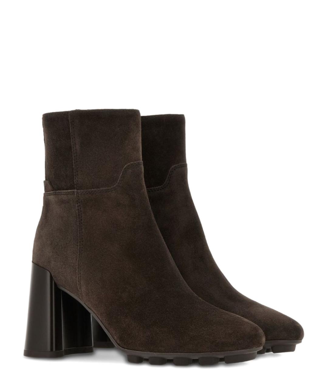 HOGAN Коричневые замшевые ботильоны, фото 2