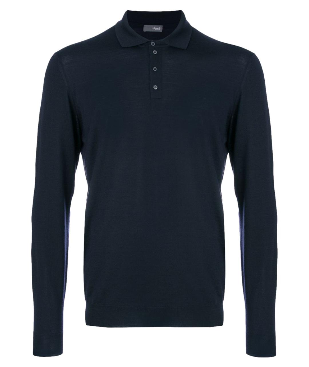 Drumohr Синее поло с длинным рукавом, фото 1