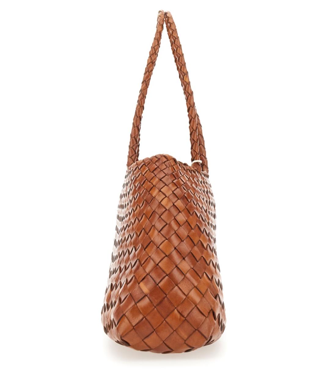 Dragon Diffusion Коричневая кожаная сумка тоут, фото 4