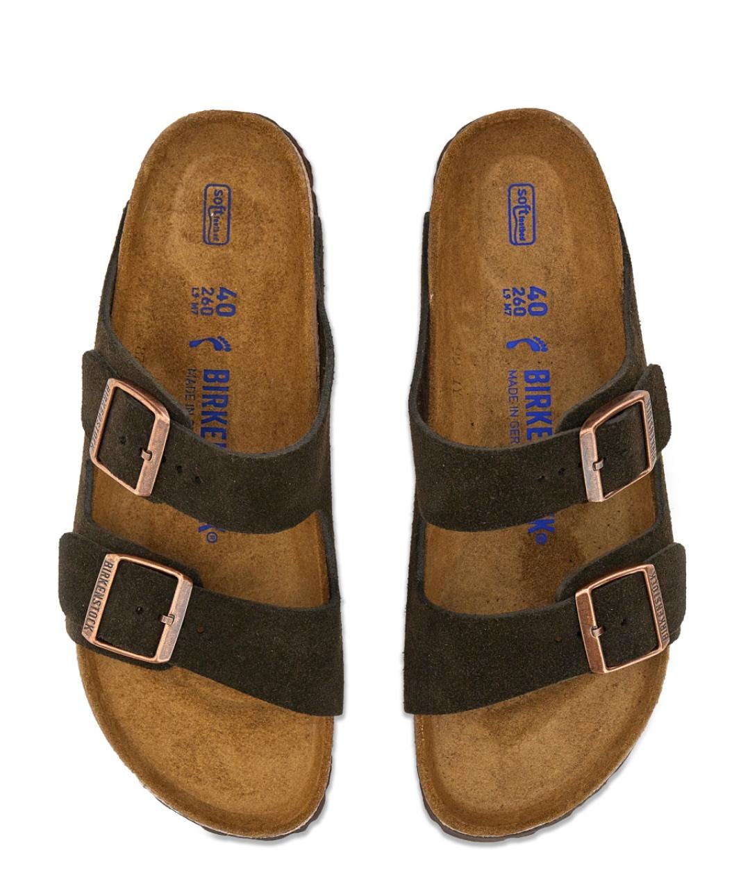 BIRKENSTOCK Коричневые замшевые сандалии, фото 3