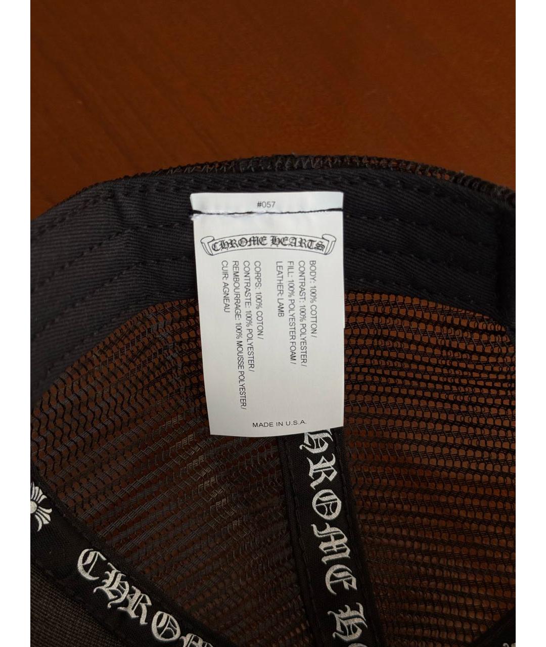 CHROME HEARTS Черная синтетическая кепка/бейсболка, фото 6