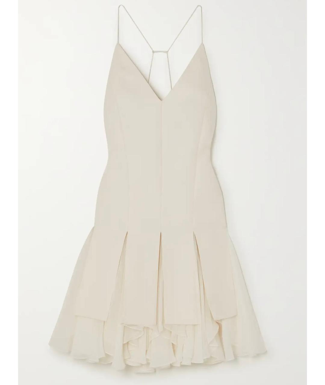 KHAITE Бежевое вискозное коктейльное платье, фото 5