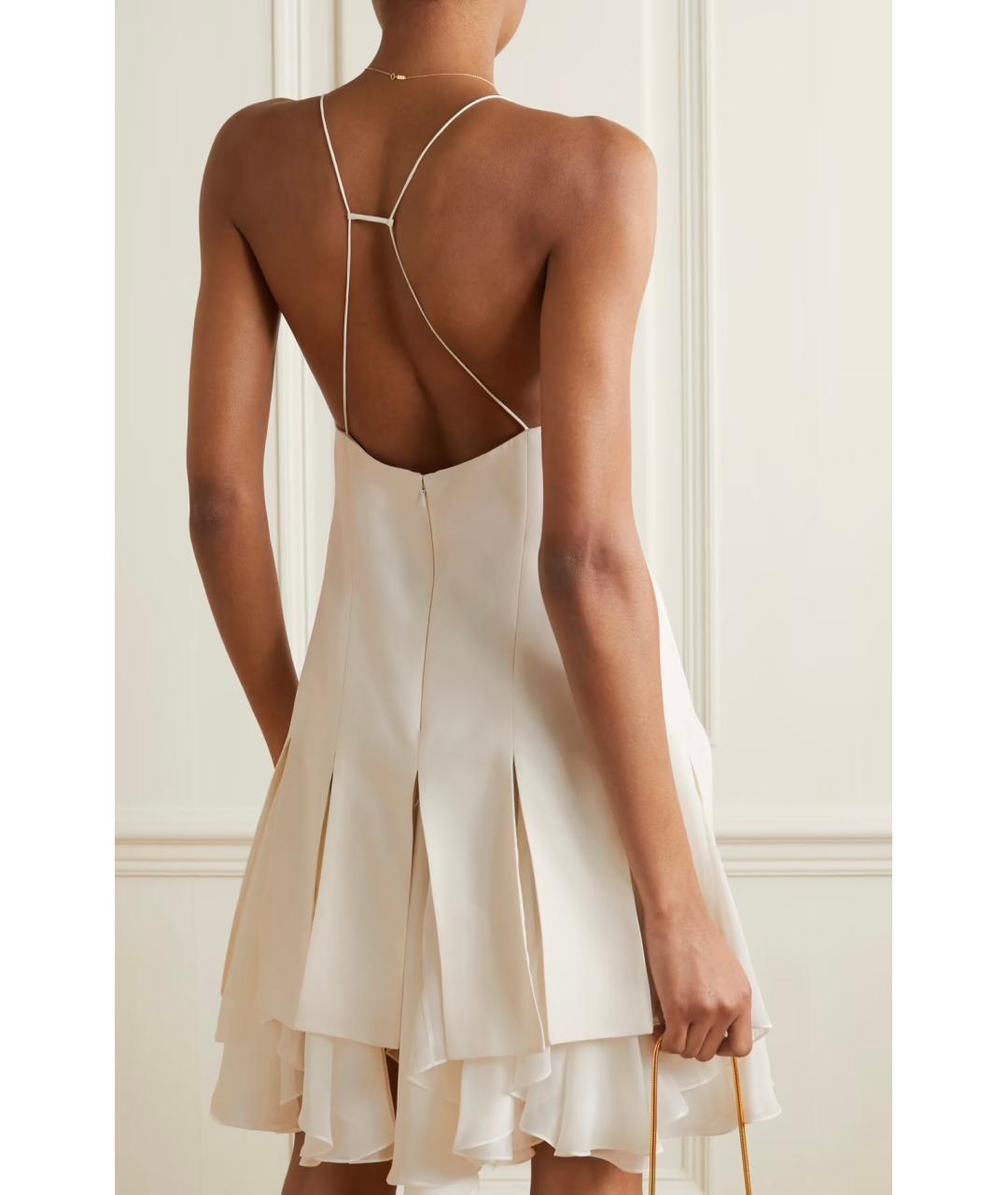 KHAITE Бежевое вискозное коктейльное платье, фото 3