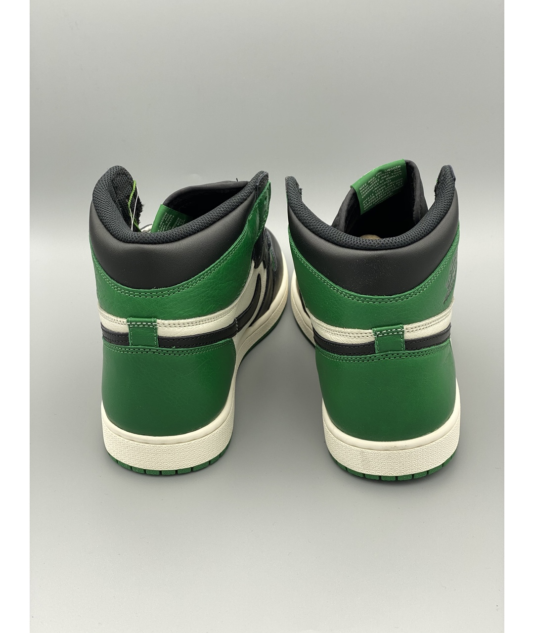 JORDAN Зеленые кожаные высокие кроссовки / кеды, фото 4