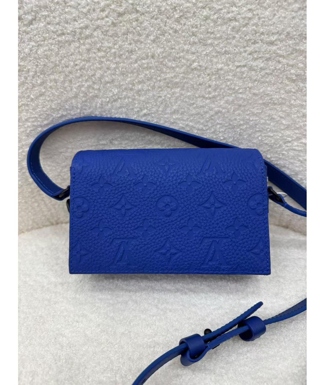 LOUIS VUITTON Голубая сумка через плечо, фото 4