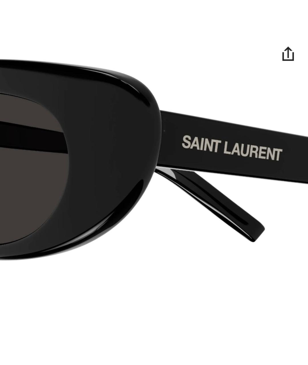 SAINT LAURENT Черные пластиковые солнцезащитные очки, фото 3