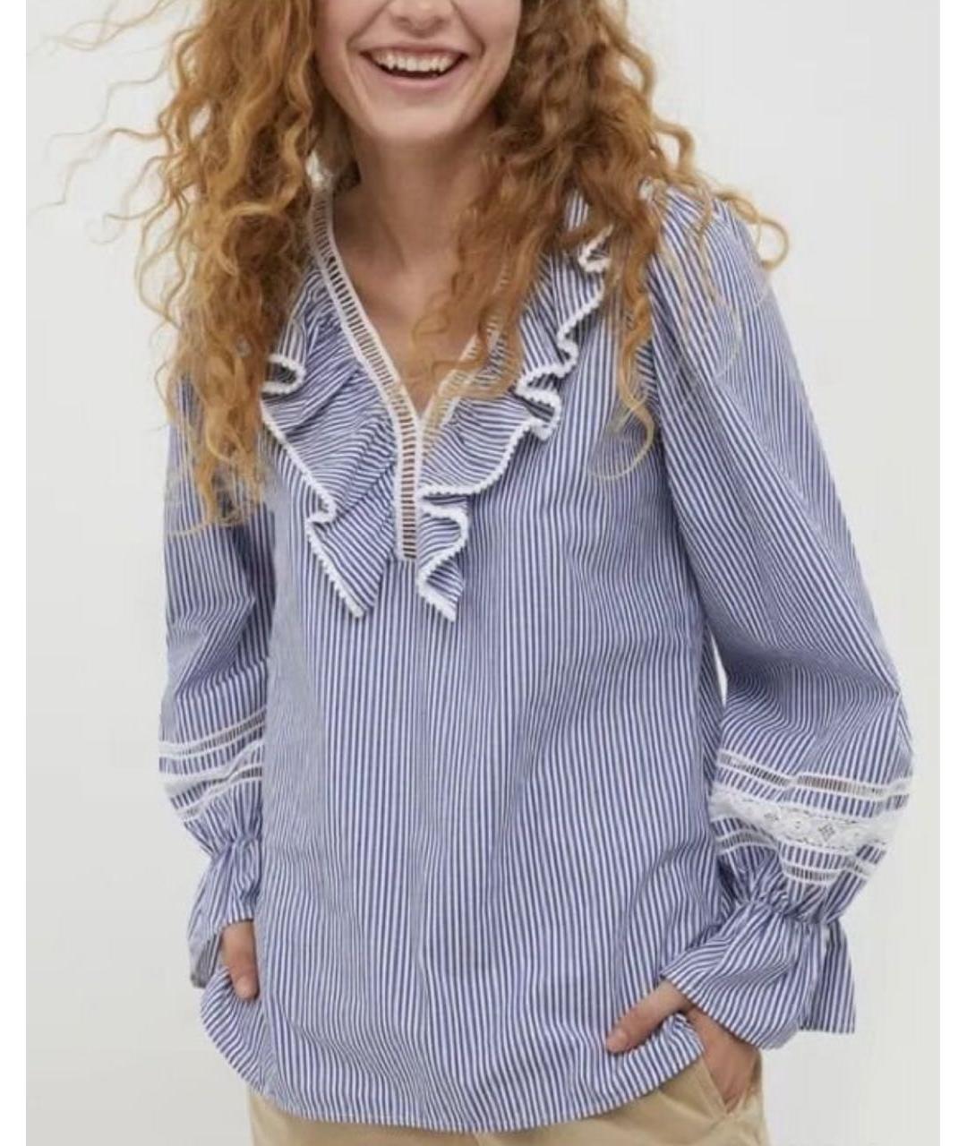 MAX&CO Голубая хлопковая блузы, фото 6