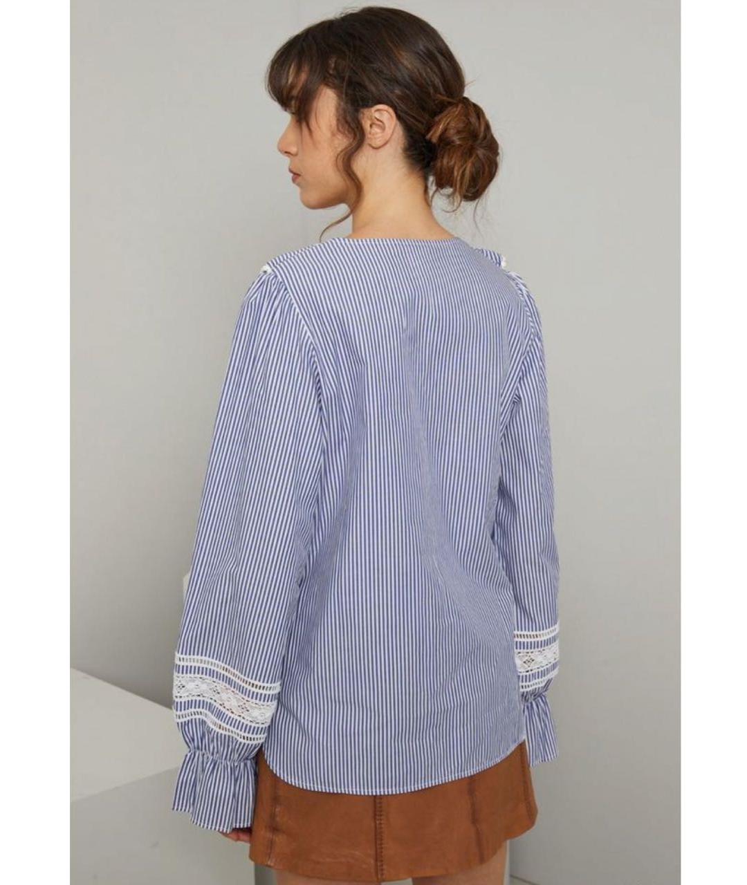 MAX&CO Голубая хлопковая блузы, фото 2