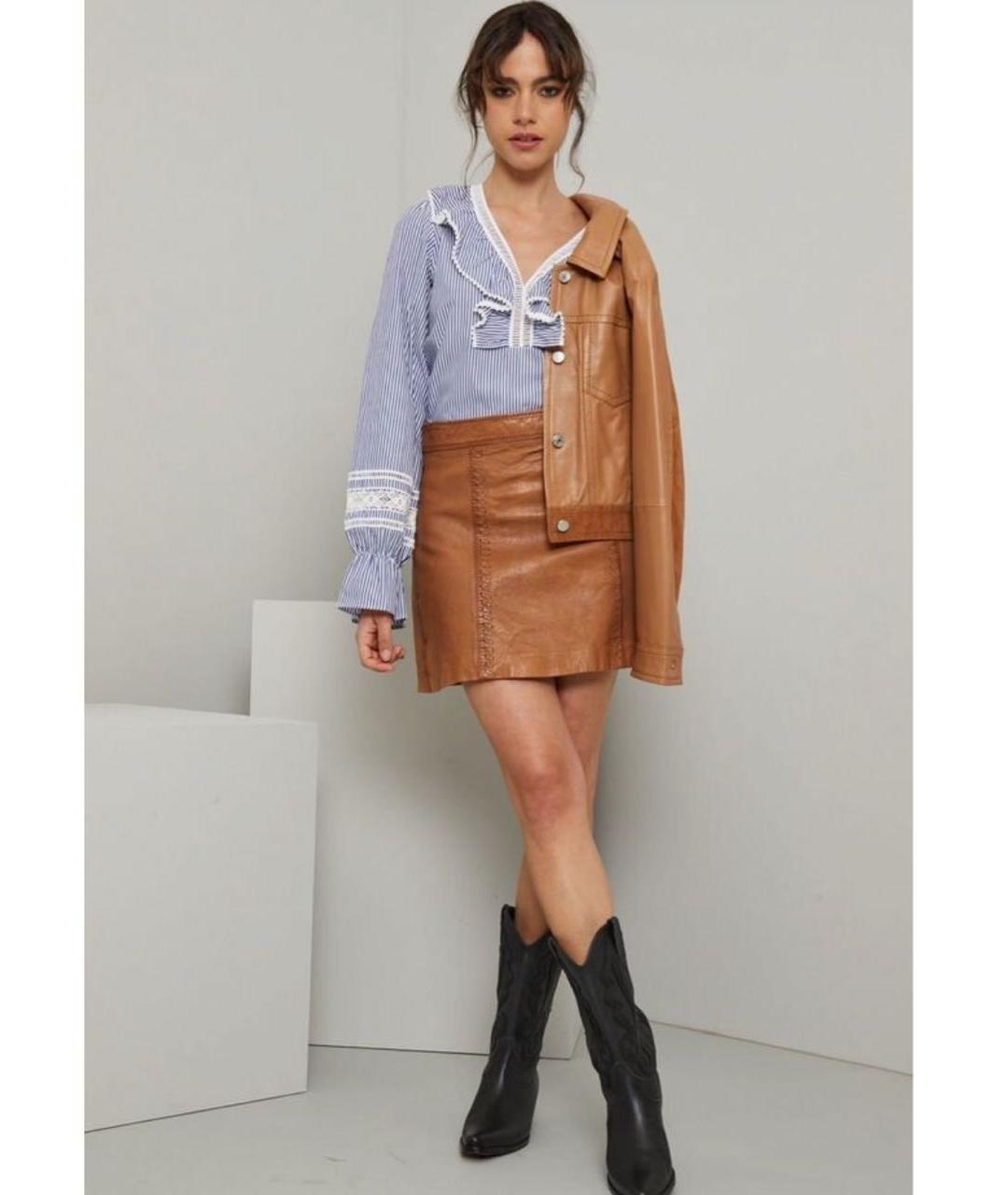 MAX&CO Голубая хлопковая блузы, фото 7