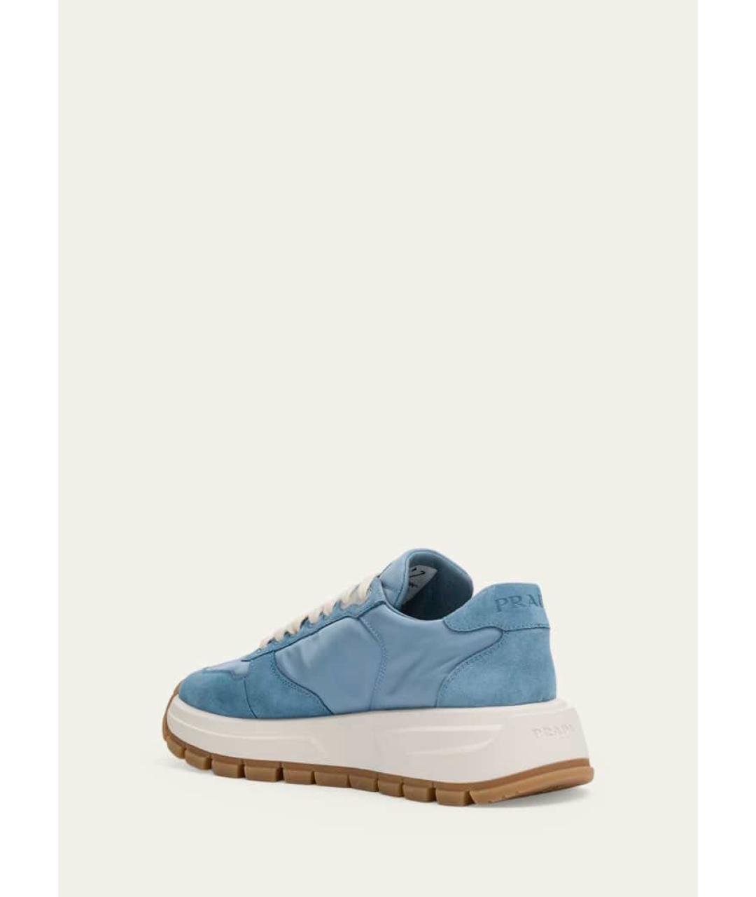 PRADA Голубые синтетические кроссовки, фото 4
