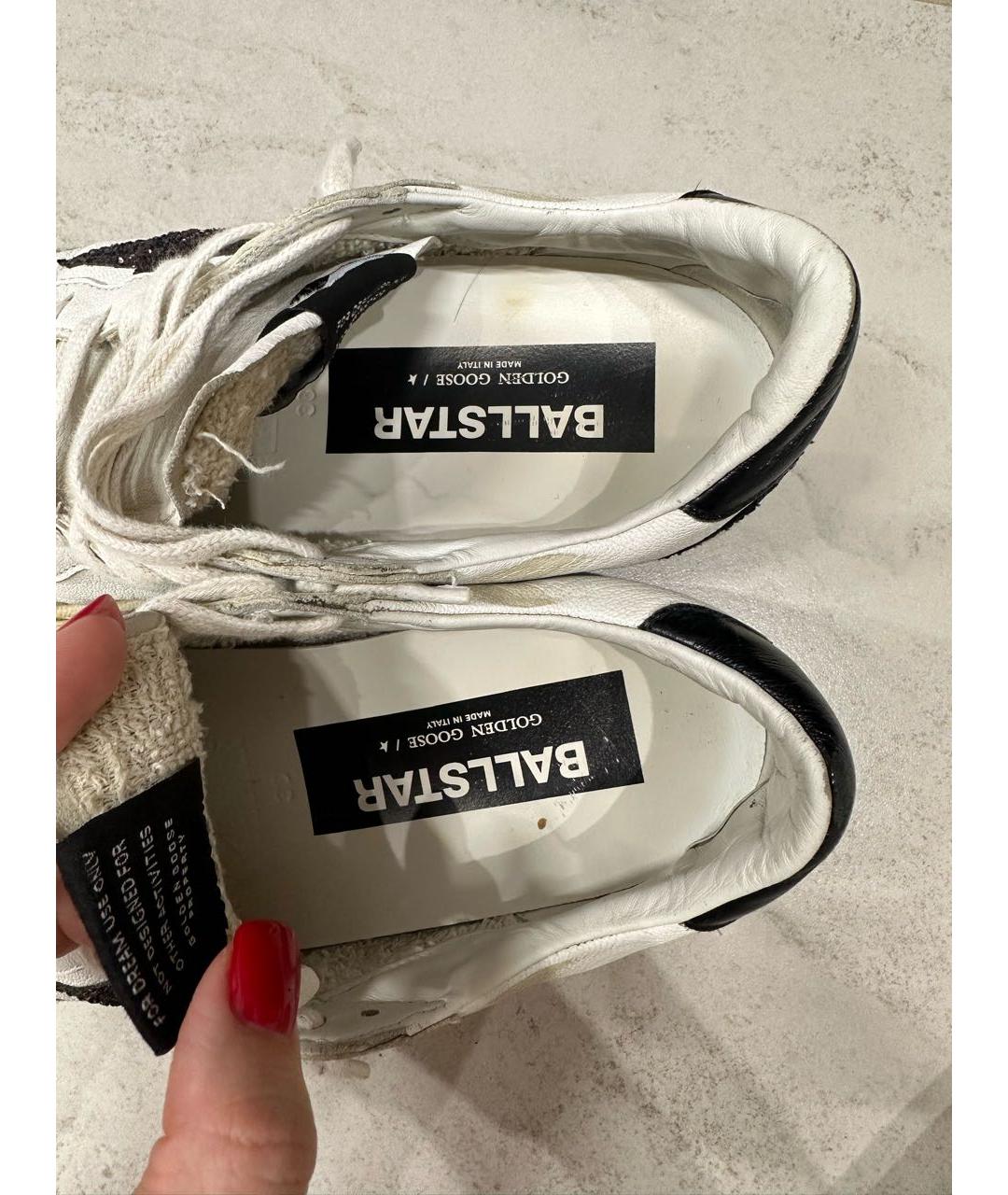 GOLDEN GOOSE DELUXE BRAND Белые кожаные кроссовки, фото 5