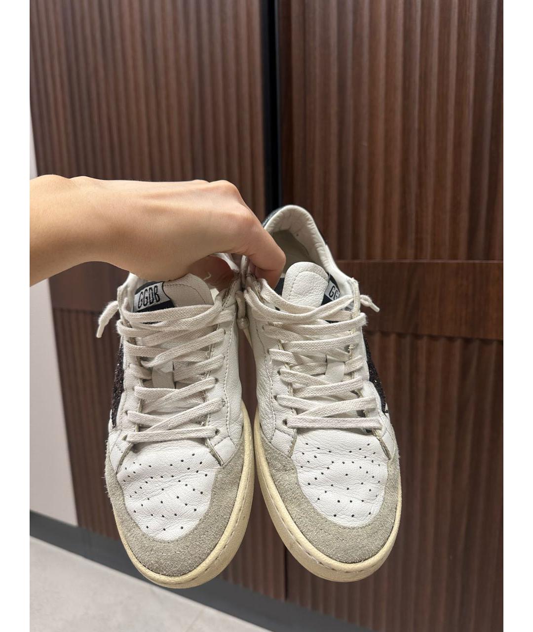 GOLDEN GOOSE DELUXE BRAND Белые кожаные кроссовки, фото 2