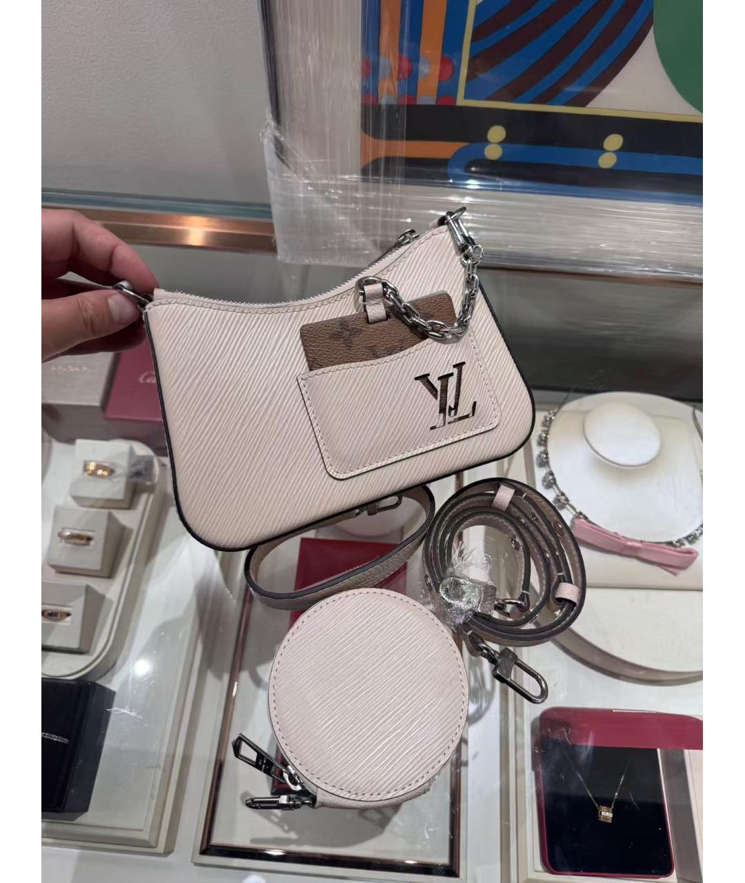 LOUIS VUITTON Белая сумка через плечо, фото 2