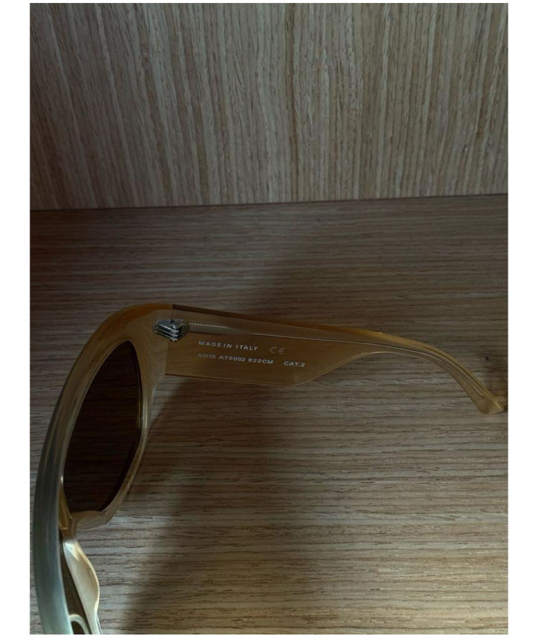 PHOEBE PHILO Желтые пластиковые солнцезащитные очки, фото 3