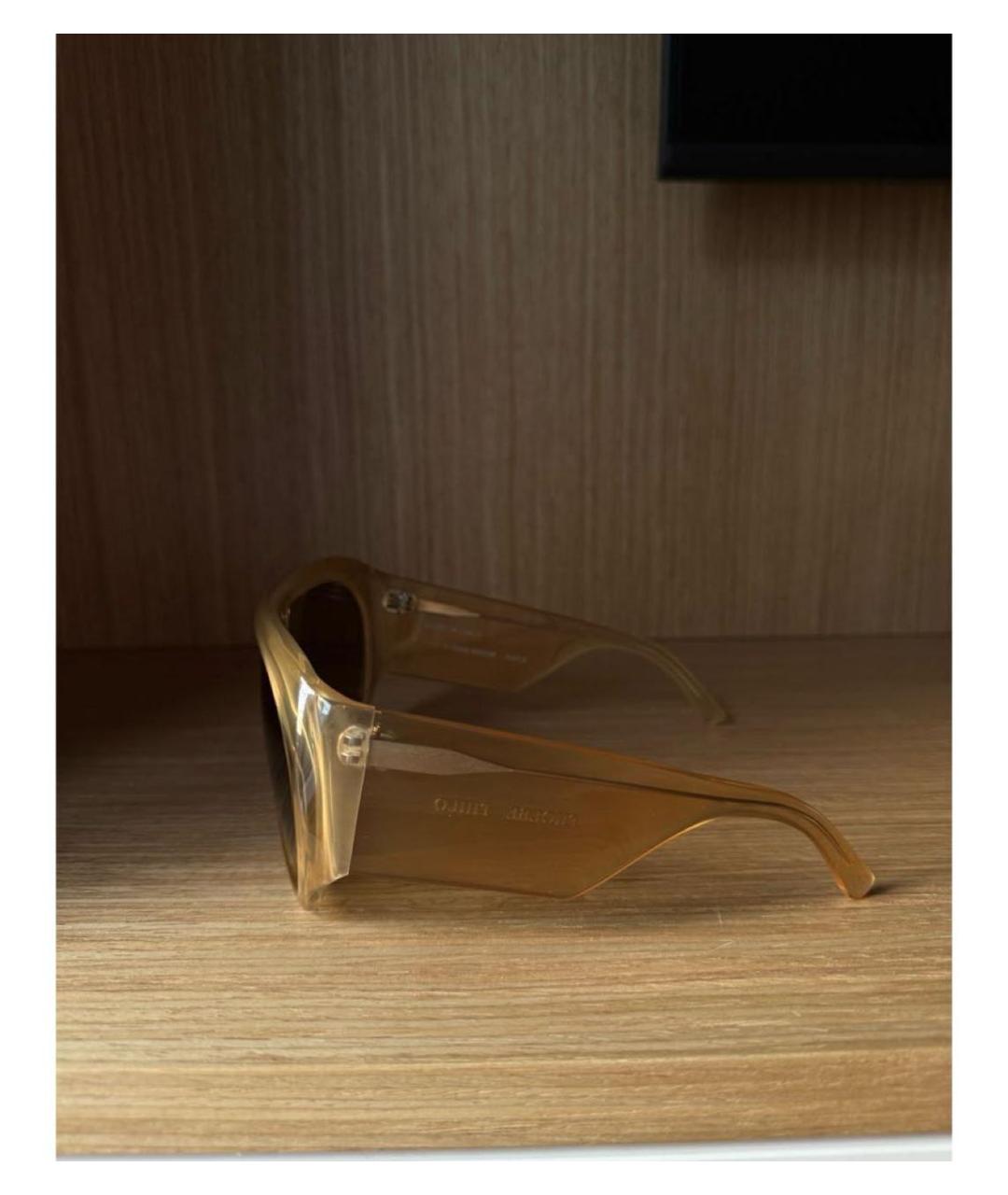 PHOEBE PHILO Желтые пластиковые солнцезащитные очки, фото 2